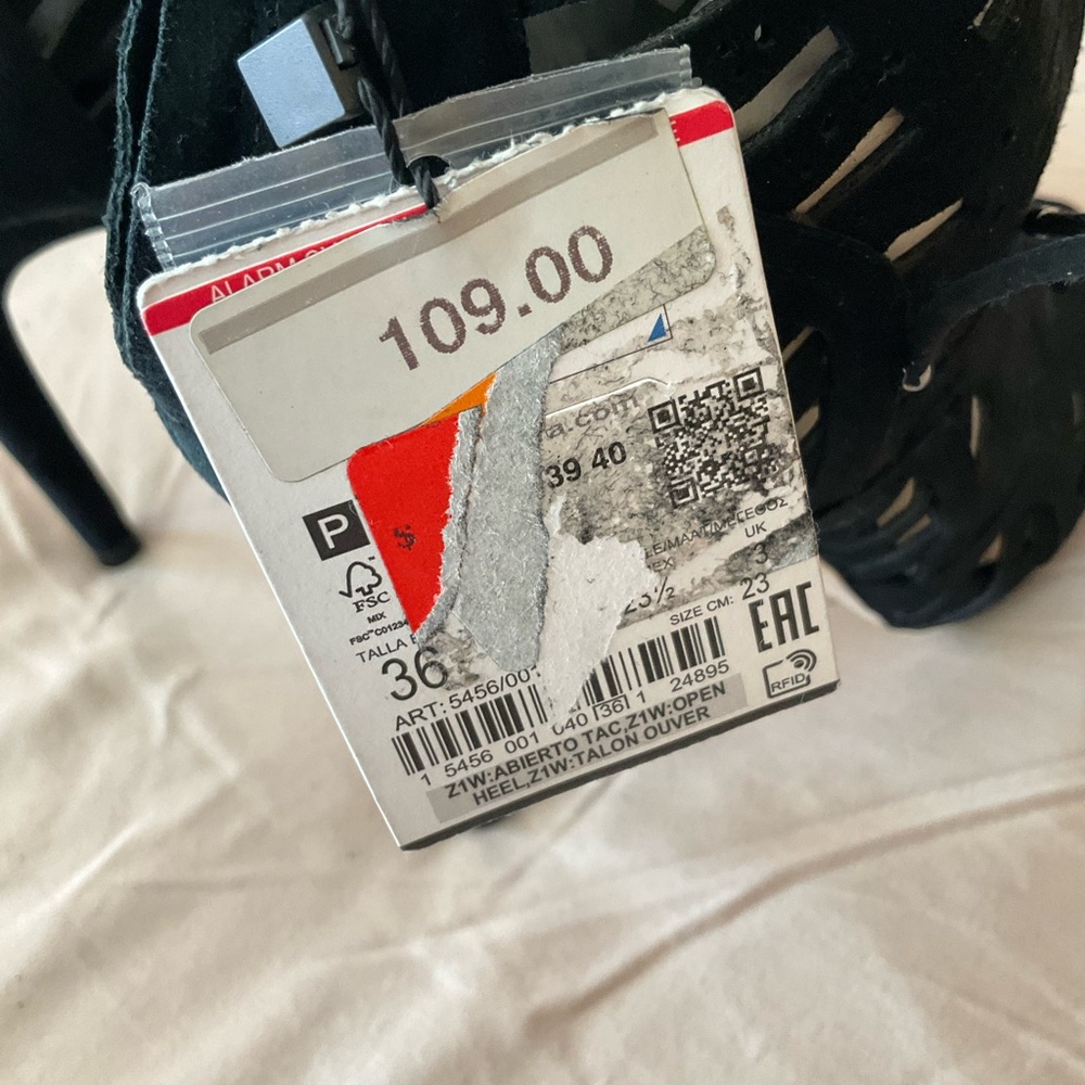 NWT Zara Lace-up Heels - Picture 5 of 7